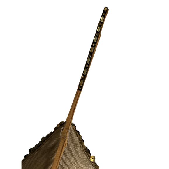 ALBERTO MAKALI Y2K Bronze Sequins Beads Evening Cocktail Dress Size 10 - Picture 5 of 7